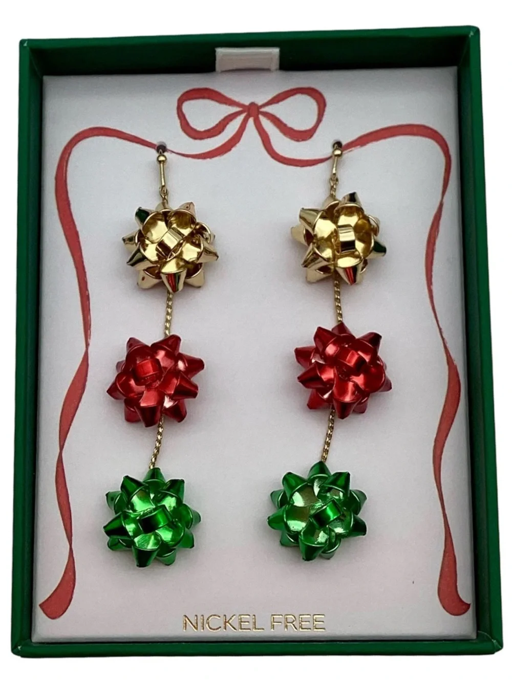 True to Form Gift Bow Dangle Earrings (NWT)